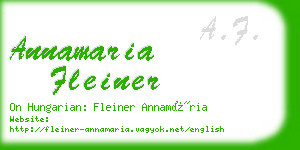 annamaria fleiner business card